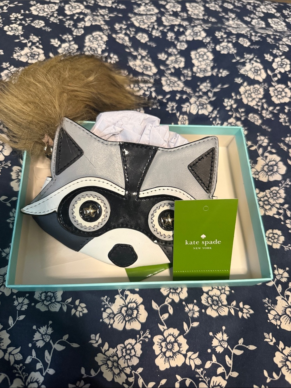 kate spade Kids' Raccoon Face Crossbody Bag - Gray/Black/White